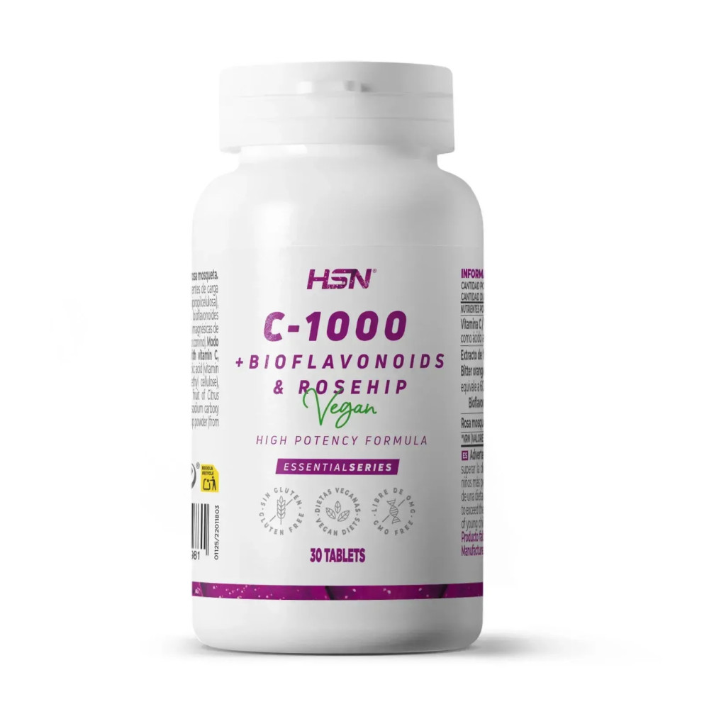 HSN Vitamina C 100mg + Bioflav + Rosa Mosqueta 30 Tabs