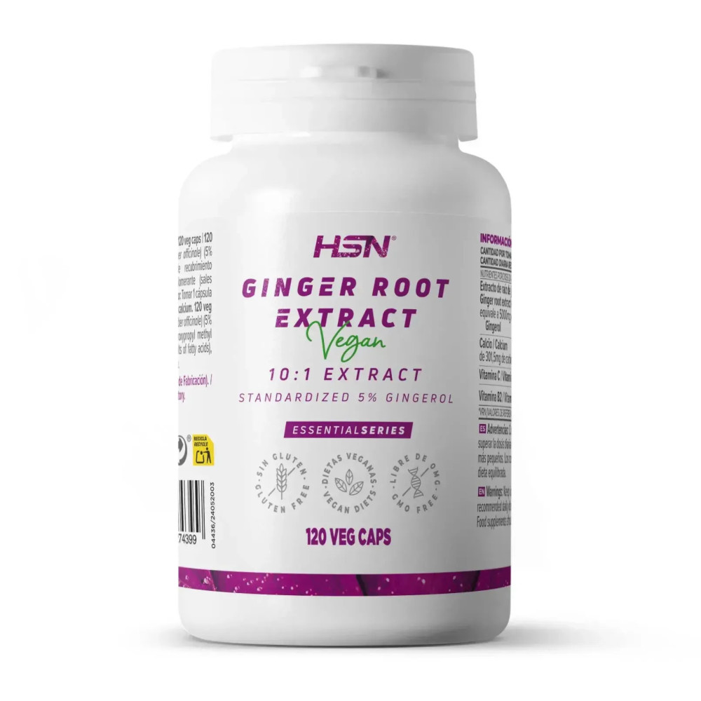HSN Extracto de Jengibre 10:1 500mg 120 Caps