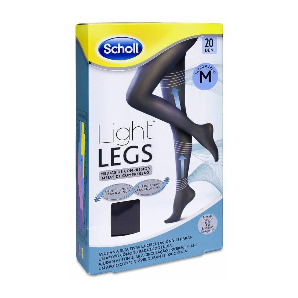 Scholl Light Legs Medias De Compresión Ligera 20Den Color Negro Talla L 1Ud
