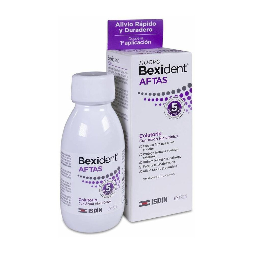 Isdin Bexident Aftas Colutorio Con Ácido Hialurónico 120Ml