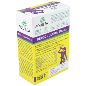 Aquilea Detox + Quemagrasas Sabor Piña, 10 Uds