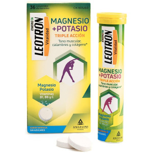 Energía Magnesio + Potasio Triple Acción Comprimidos Efervescentes Naranja 36 U