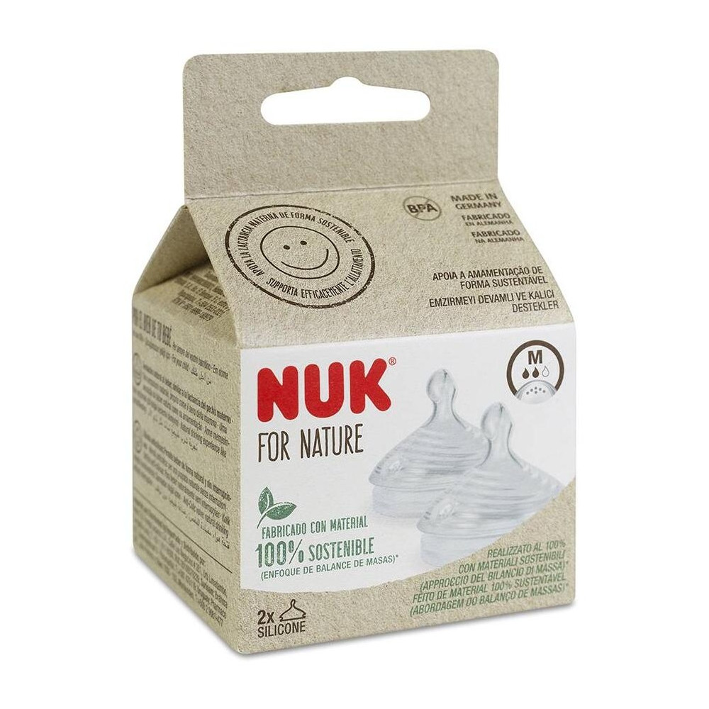 Nuk Natura Sense Tetina Silicona Talla M 0-6 M, 2 Uds