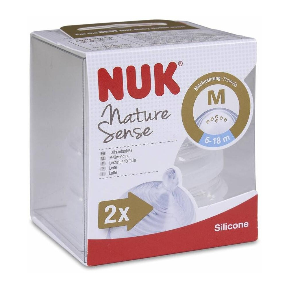 Nuk Natura Sense Tetina Silicona Talla M 6-18 M, 2 Uds