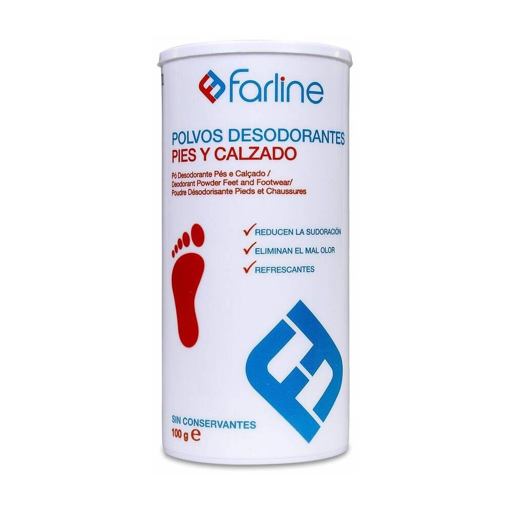Farline Polvos Desodorantes De Pies, 100 G
