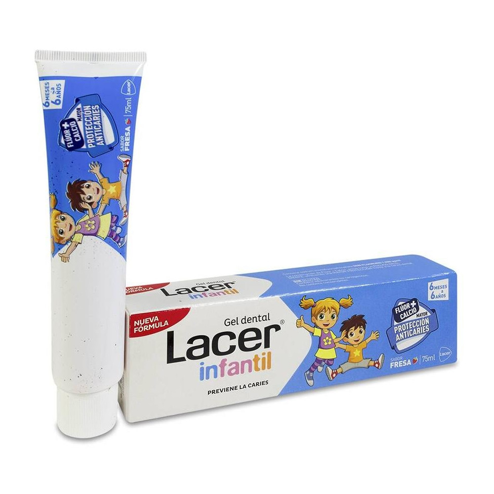 Lacer Infantil Gel Dental Sabor Fresa, 75 Ml