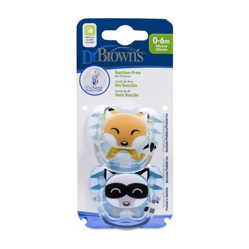 Handi-Craft Dr. Brown'S Chupete Prevent Animal Niño 0-6 Meses Talla 1, 2 Unidades