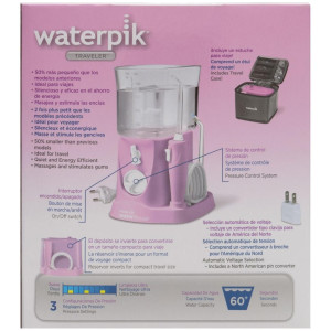 Waterpik® Traveler Irrigador Bucal Eléctrico Rosa Wp-300