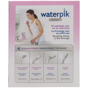 Waterpik® Traveler Irrigador Bucal Eléctrico Rosa Wp-300