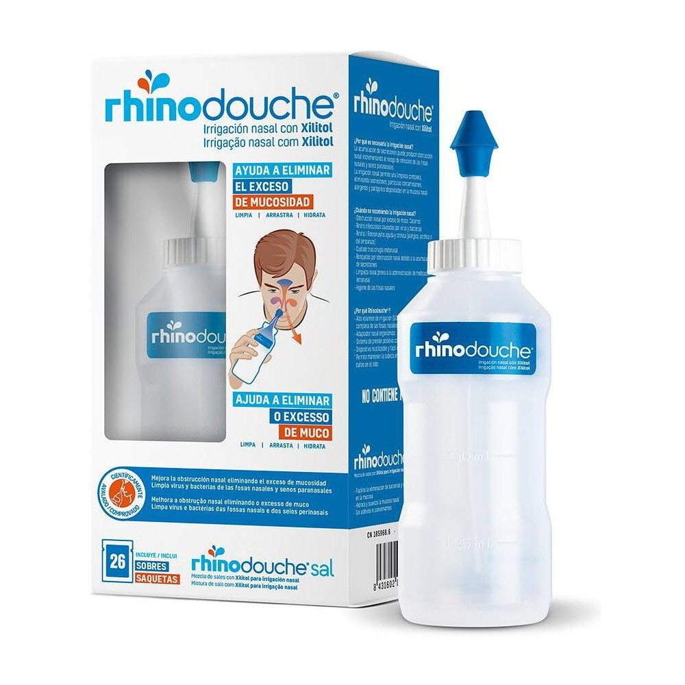 Rhinodouche Irrigador Nasal + Rhinodouche Sal 26 Sobres