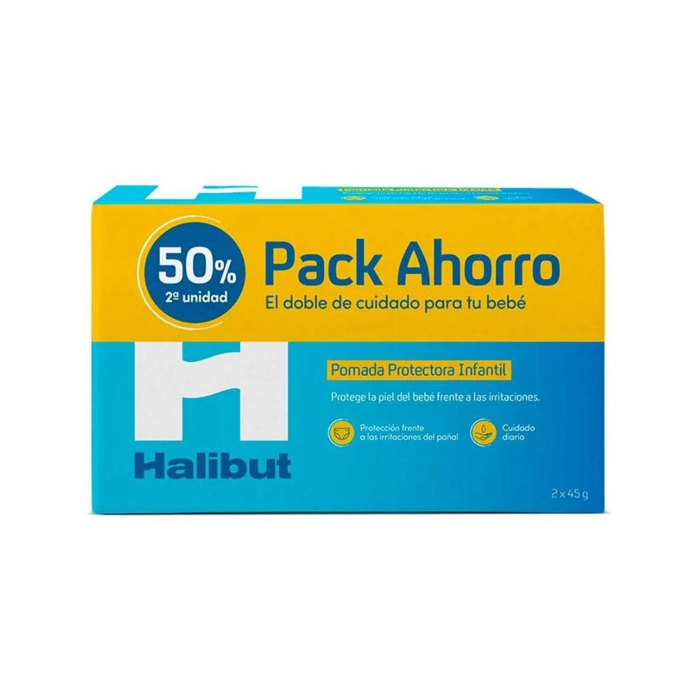 Duplo Halibut Dermoh Pomada Pañal Protectora, 2 Uds