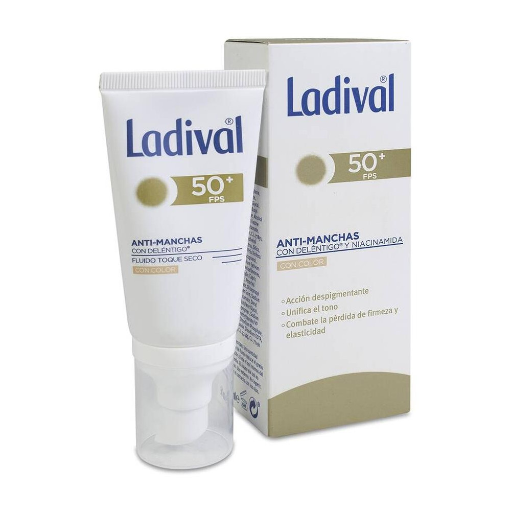Ladival Acción Anti-Manchas Toque Seco Con Color Spf 50+, 50 Ml