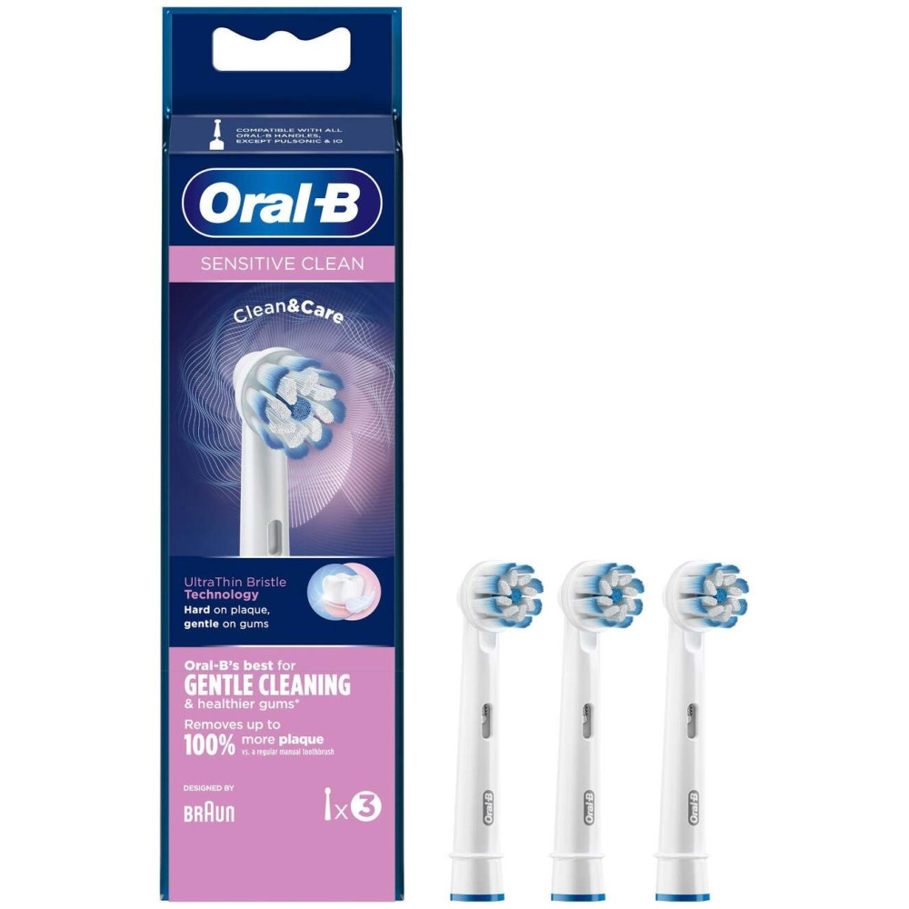 Oral-B Sensi Ultrathin Recambio Cepillo Dental Eléctrico, 3 Uds