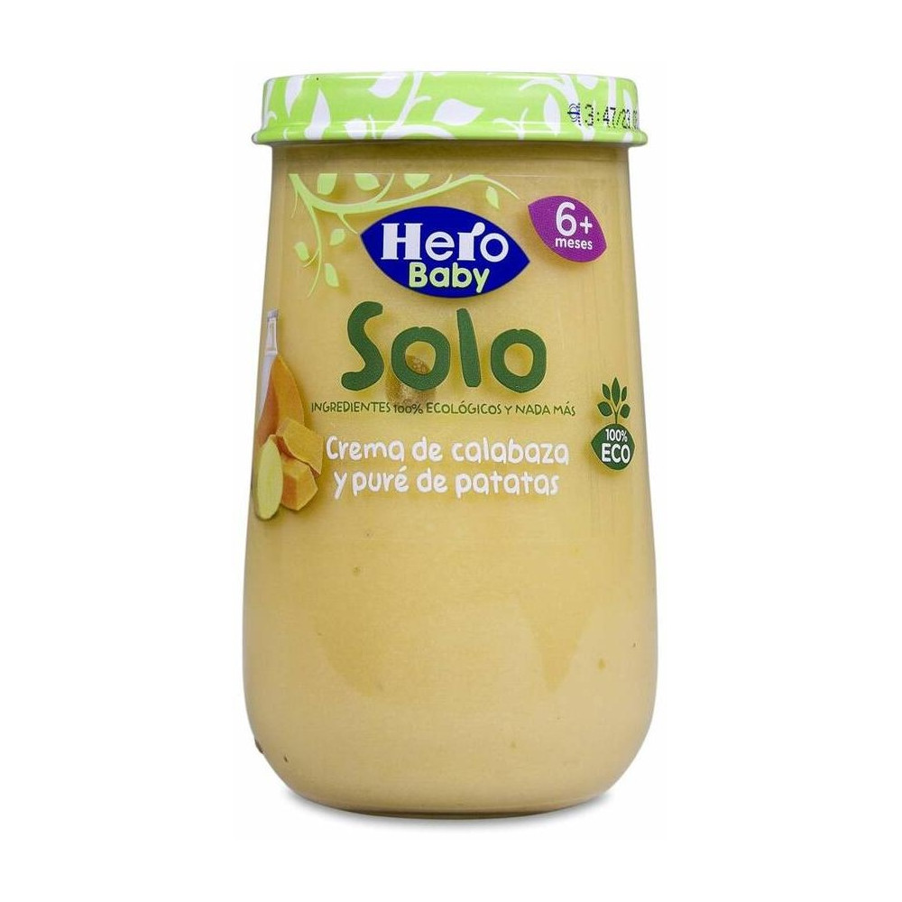 Hero Baby Solo Ecológico Crema De Calabaza Y Puré De Patatas 190G