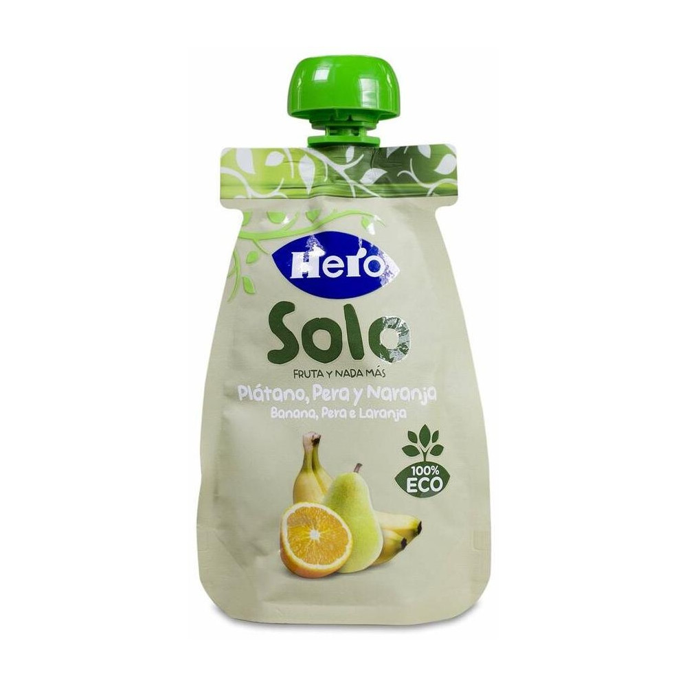 Hero Baby Solo Ecológico Plátano Pera Y Naranja Bolsa 100G