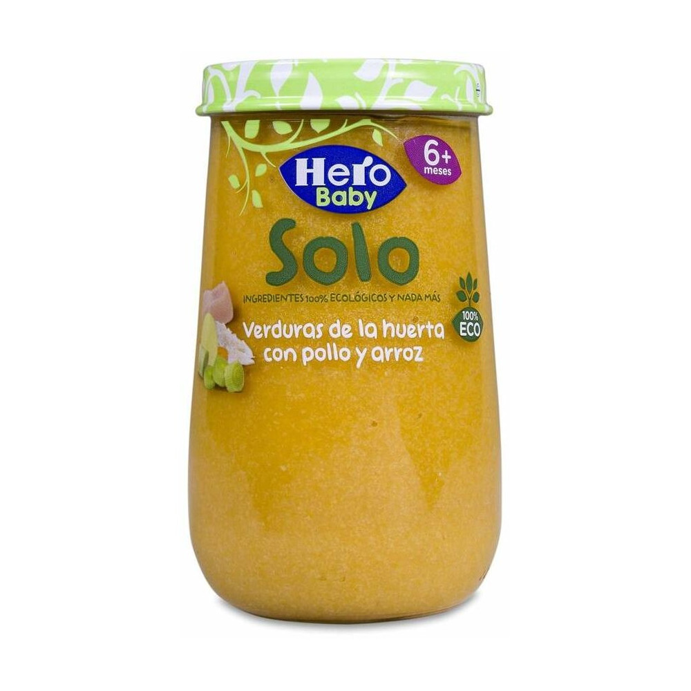 Hero Baby Solo Crema De Verduras, Pollo Y Arroz, 190 G