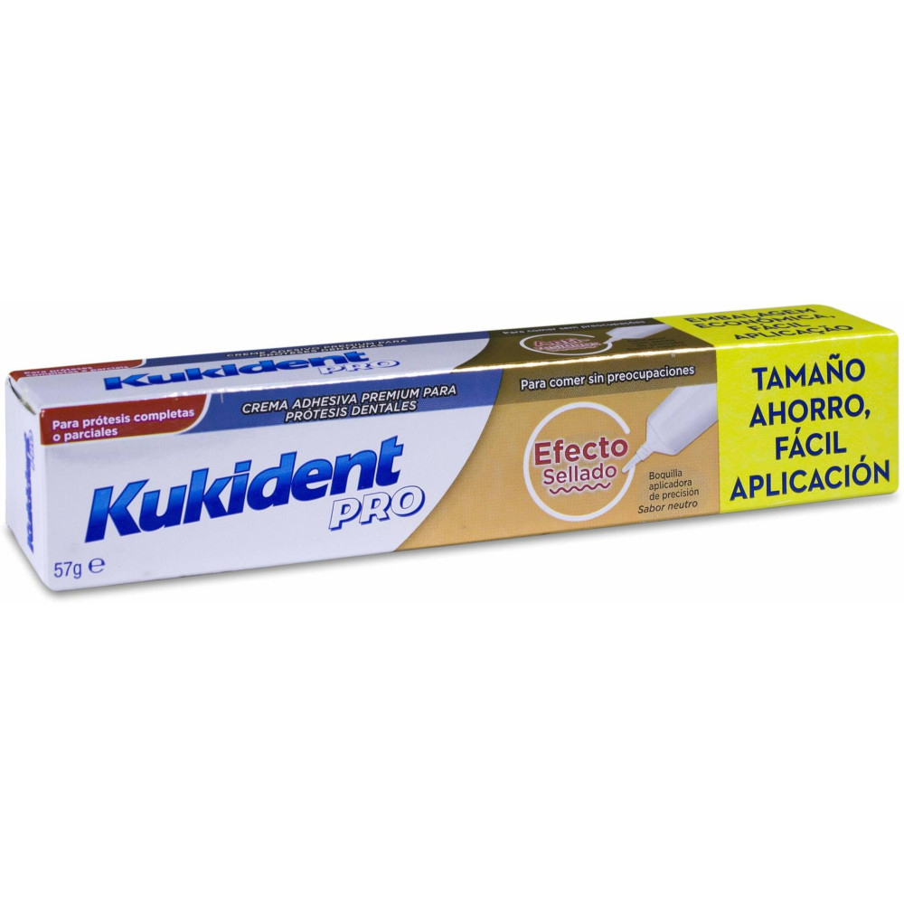 Kukident Pro Plus Crema Adhesiva Prótesis Sin Sabor 57G