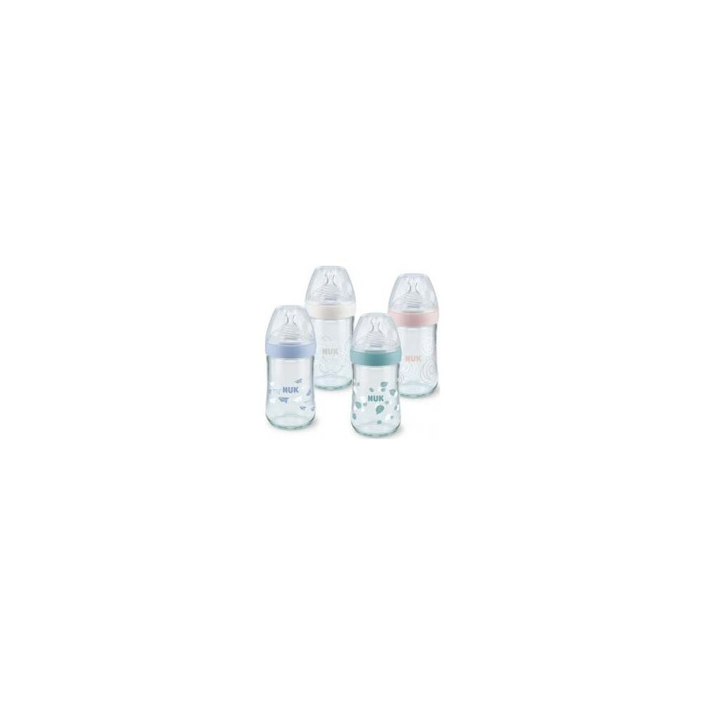 Nuk Biberón Nature Sense Cristal 0-6 S M Silicona 240 Ml