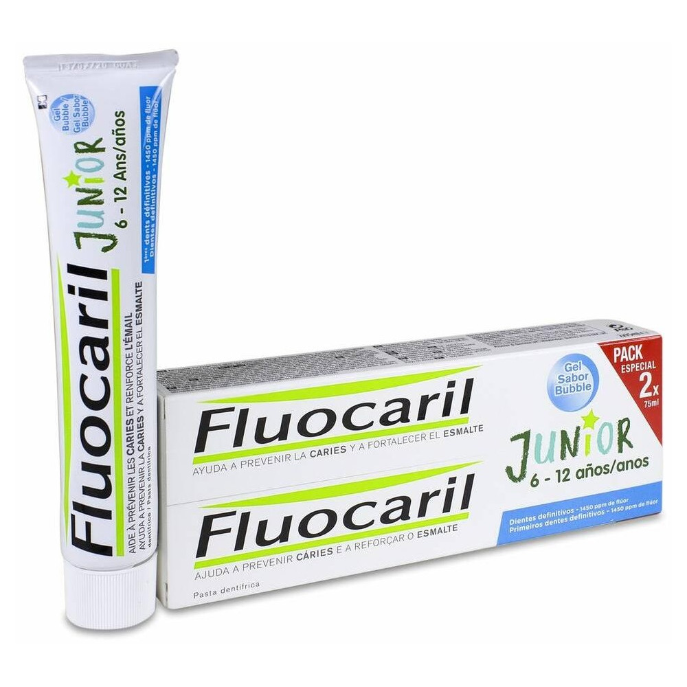 Duplo Fluocaril Junior Gel Dental Bubble, 2 X 75 Ml