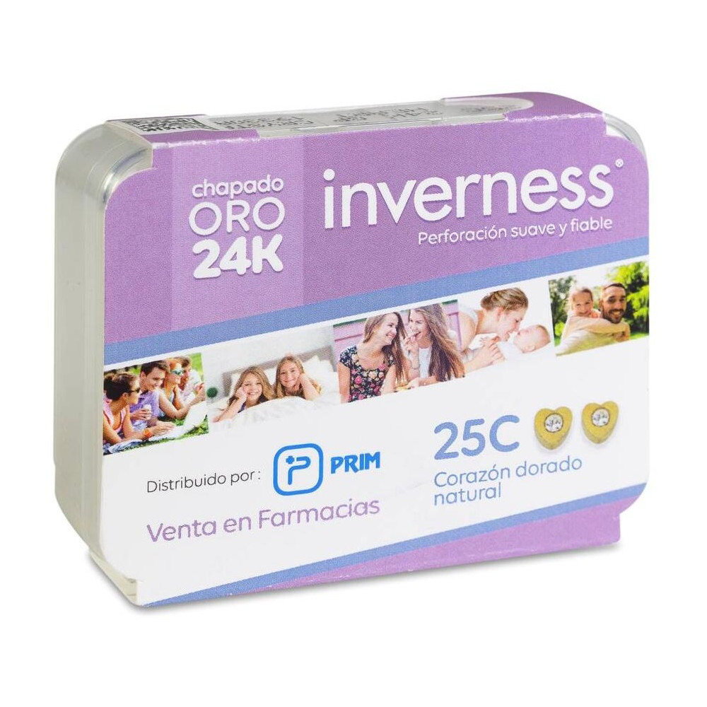 Prim Pendiente Inverness 25C 24 Kt Corazon Dorado Natural, 1 Unidad
