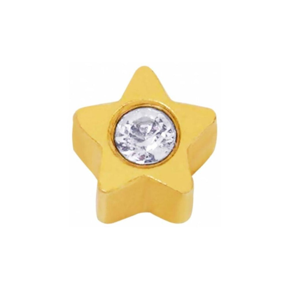 Prim Inverness Pendiente 24C Estrella Dorada Natural 24 K, 1 Unidad