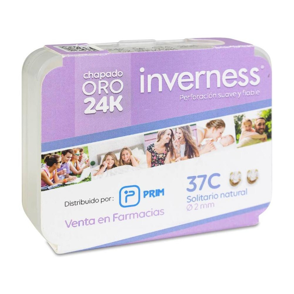 Prim Pendiente Inverness 37C 24 Kt Solitario Natural, 2 Mm