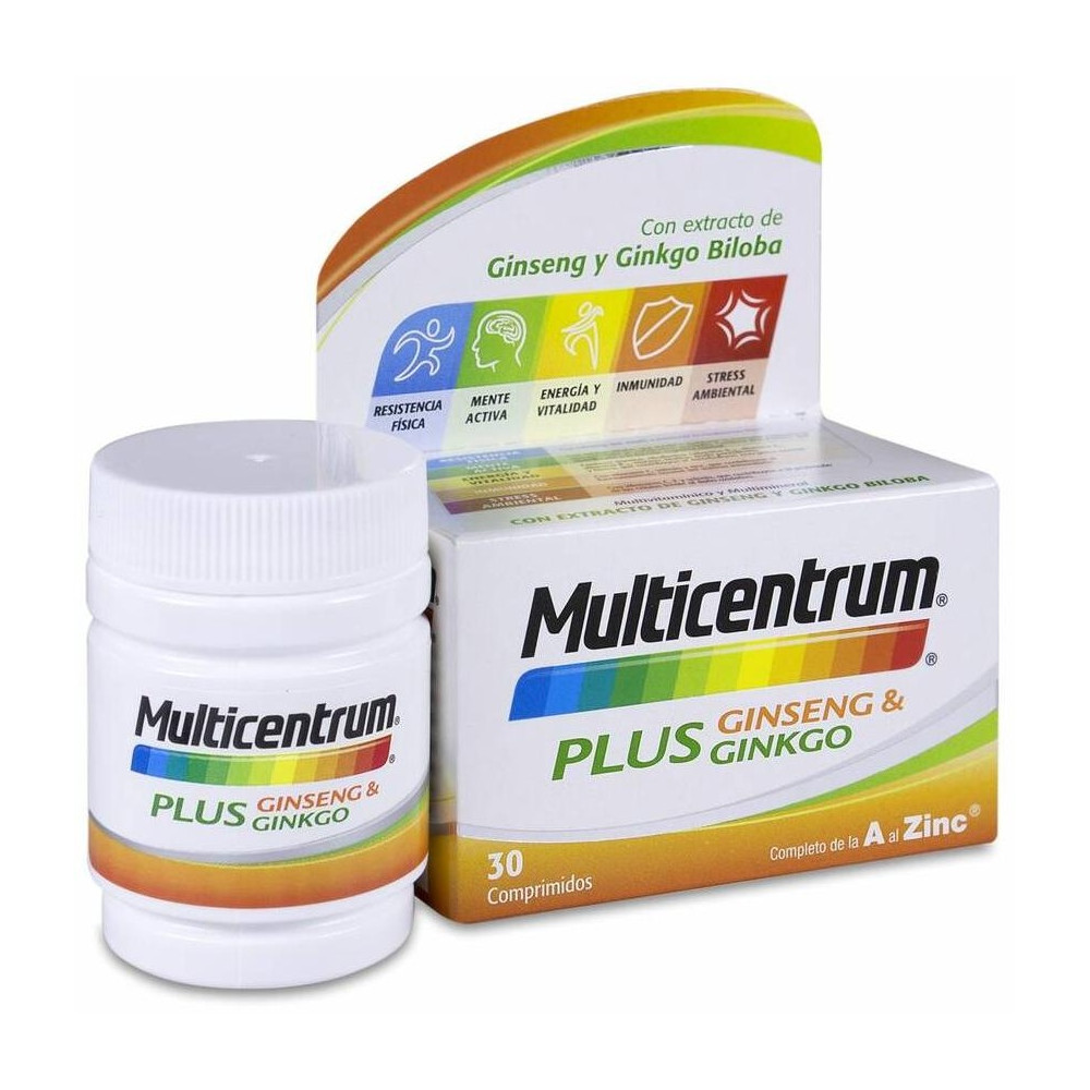 Multicentrum Plus Ginseng Y Ginkgo, 30 Comprimidos