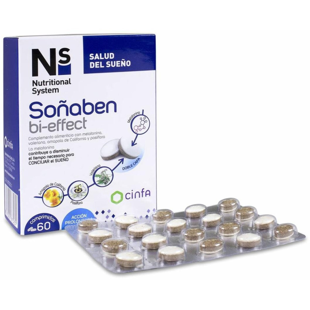 Ns Soñaben Bi-Effect Melatonina 1,85 Mg 60 Comp