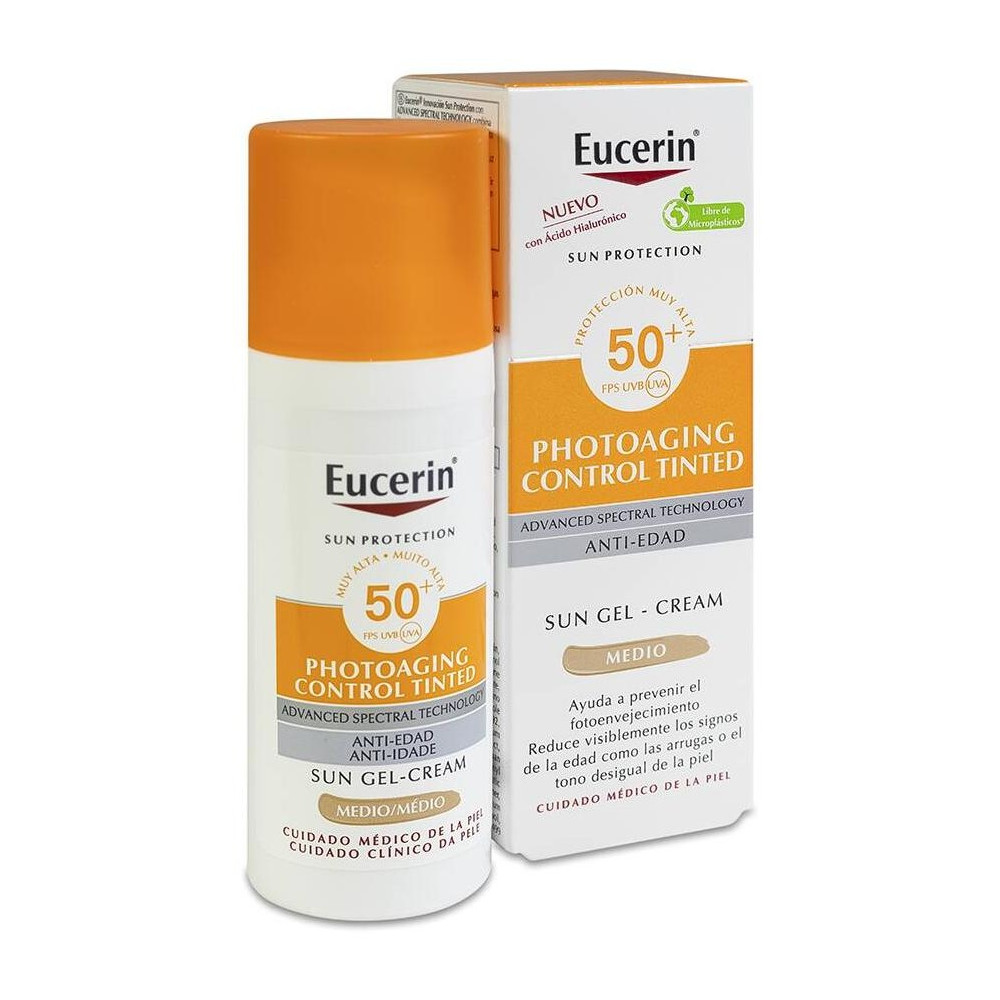 Eucerin Sun Creme Rostro Con Color Cc Fps 50+, 50 Ml