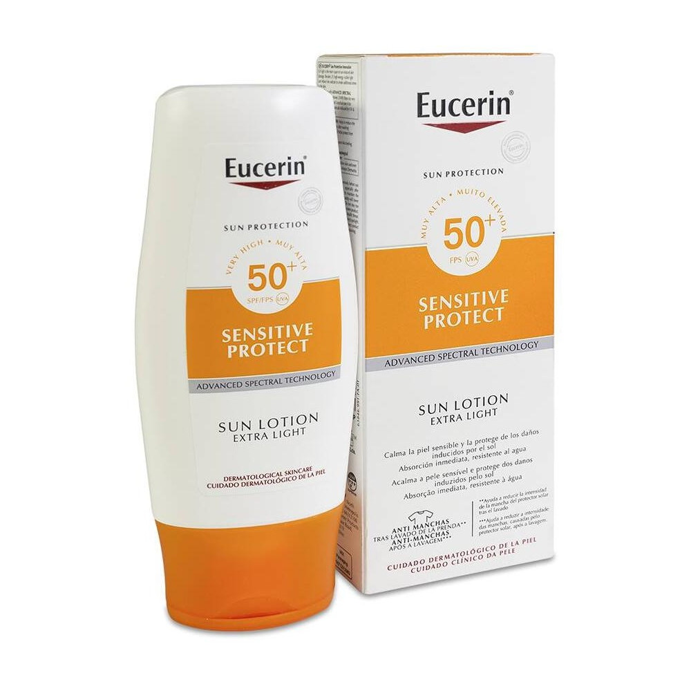 Eucerin Sun Loción Extra Light Sensitive Protect Spf 50+, 150 Ml