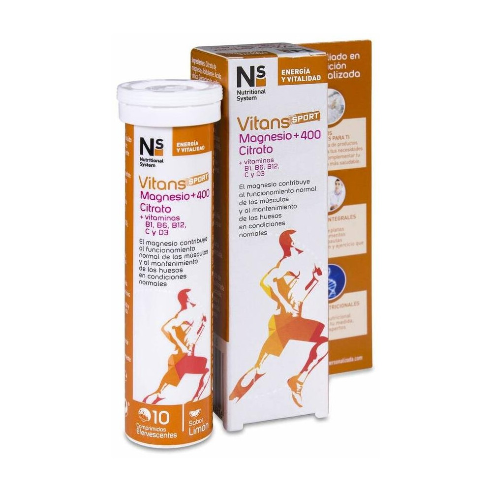 Ns Vitans Sport Magnesio +400 Citrato 10 Comprimidos Efervescente