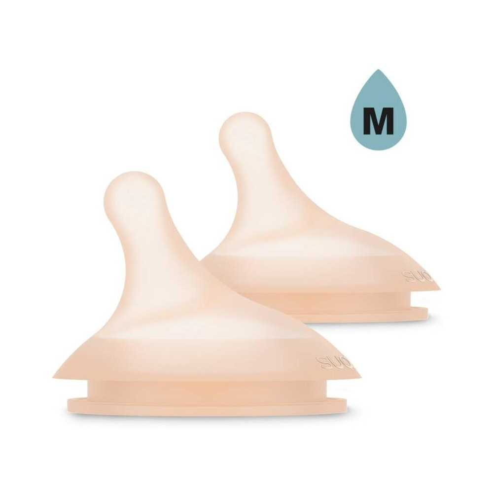 Suavinex Zero Zero Tetina Anticólicos De Silicona Flujo Medio, 2 Uds
