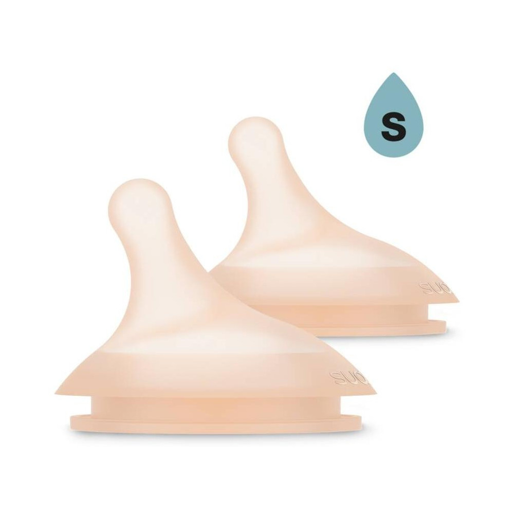 Suavinex Zero Zero Tetina Anticólicos De Silicona Flujo Lento, 2 Uds