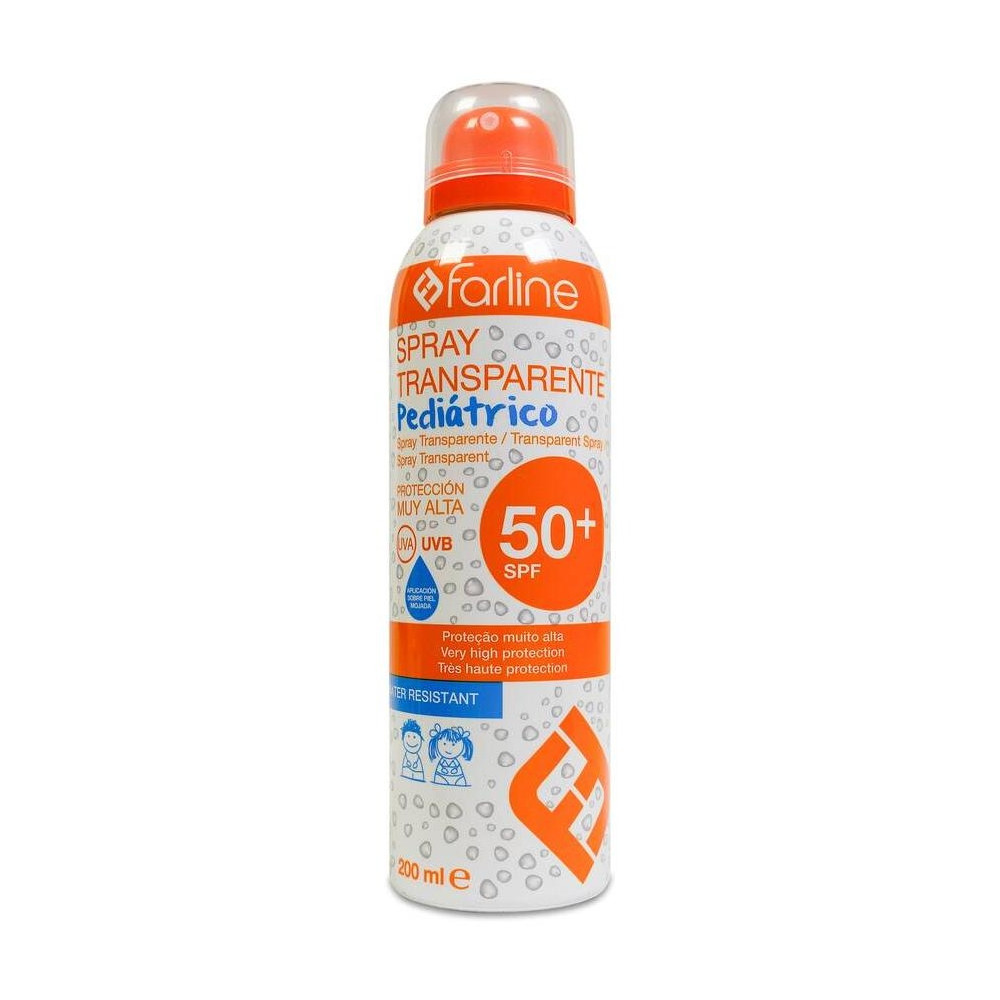 Farline Spray Transparente Pediátrico Spf 50+, 200 Ml