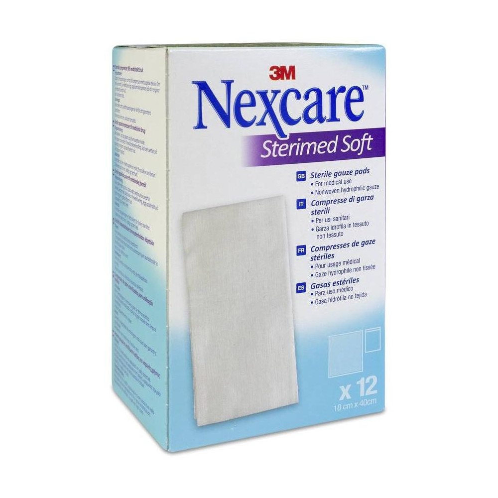 3M Nexcare Sterimed Soft Gasa Esteril Tejido Sin Tejer 18 Cm X 40 Cm 12 U