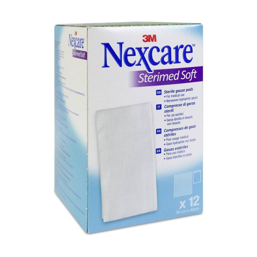 Nexcare Sterimed Soft Gasas Estériles 36 X 40 Cm, 12 Gasas