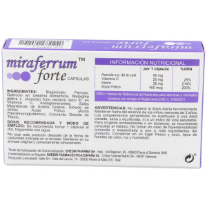 Miraferrum Forte Complemento Alimenticio 30 Cápsulas