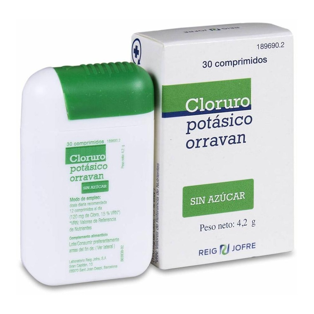 Reig Jofre Cloruro Potásico Sin Azúcar, 30 Comprimidos