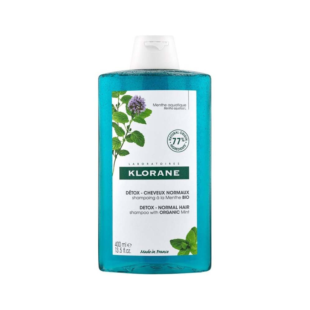 Klorane Champú Antipolución Menta Acuática, 400 Ml