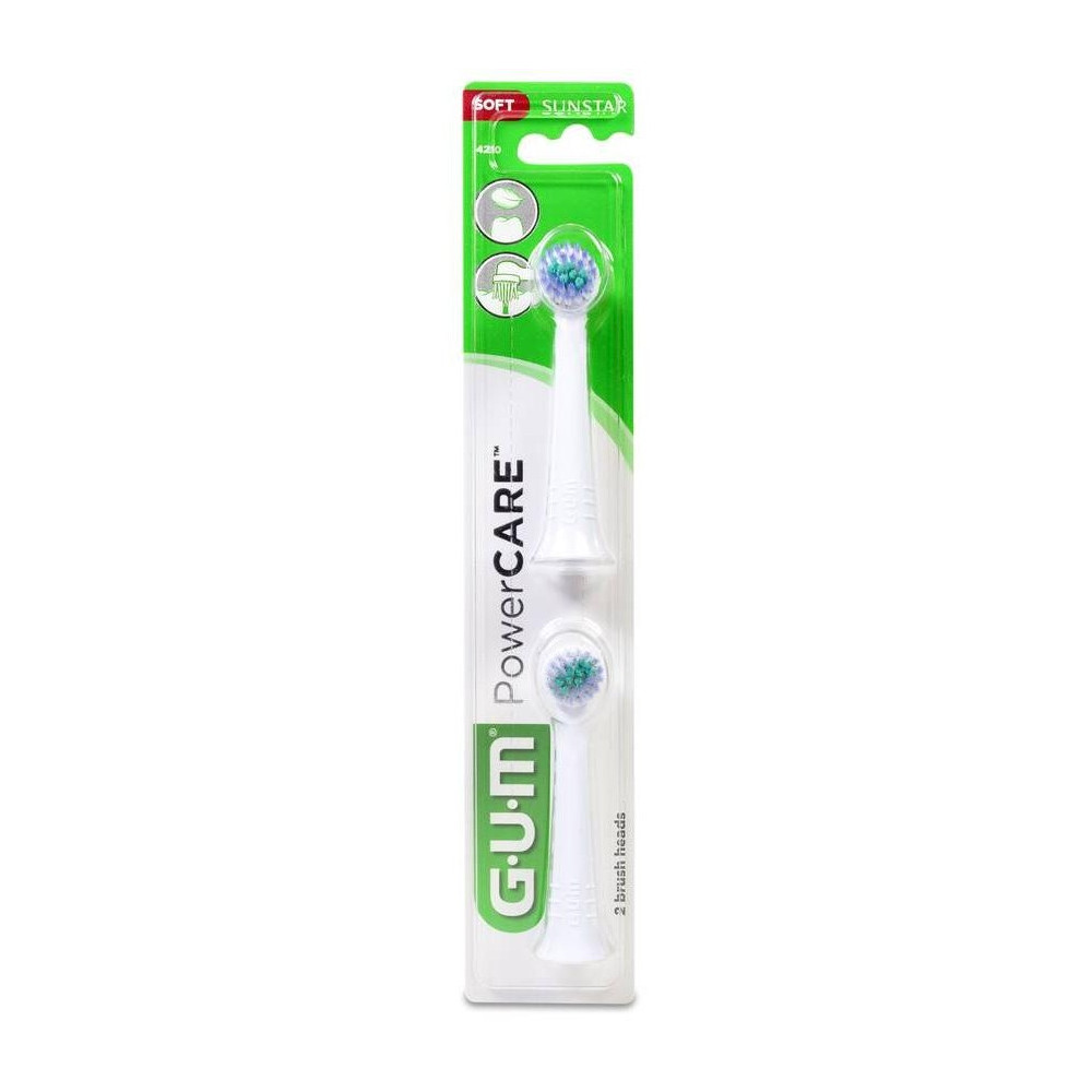 Gum Powercare Recambios Cepillo Eléctrico, 2 Ud