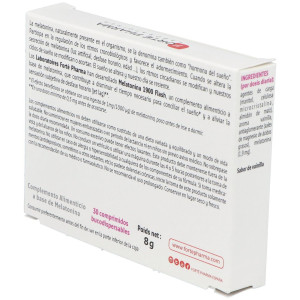 Melatonina 1900 Flash Adormecimiento Más Rápido 30 Comprimidos