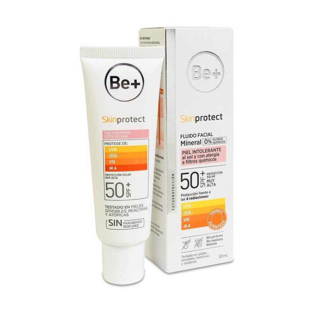 Be+ Skin Protect Piel Intolerante 100% Mineral Spf50+, 50 Ml