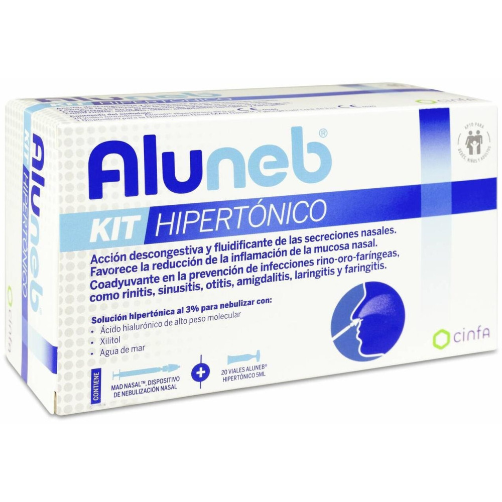 Aluneb Kit Hipertónico Con Dispositivo Nebulizador, 20 Viales