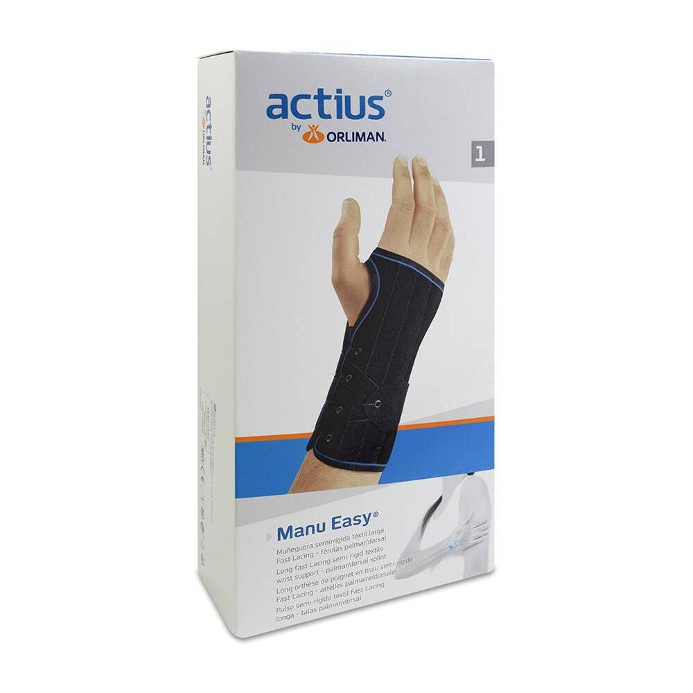 Orliman Muñequera Manu Easy Palmar-Dorsal Izquierda Ace505 Talla 3 18-20 Cm, 1 Unidad