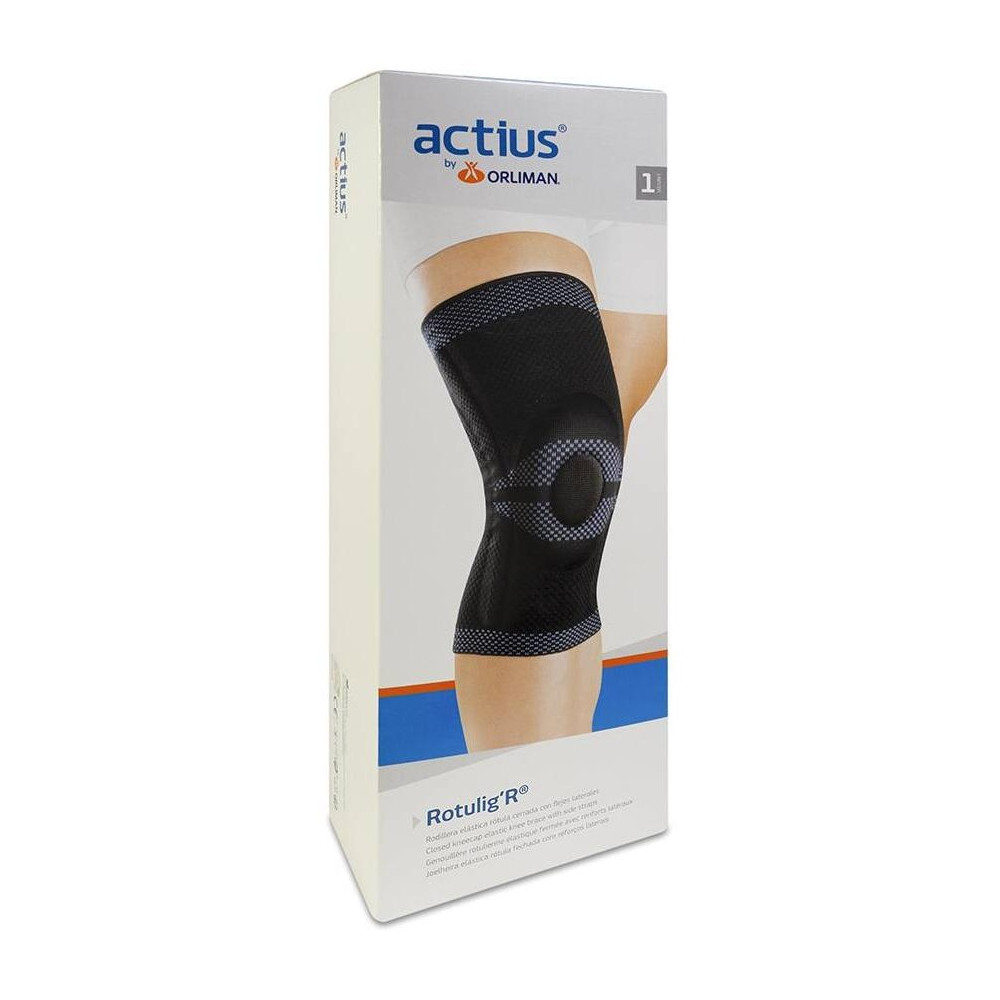 Actius Rodillera Elástica Con Flejes Laterales Rótula Cerrada Rotulig’R Ace808 Talla 2, 1 Unidad
