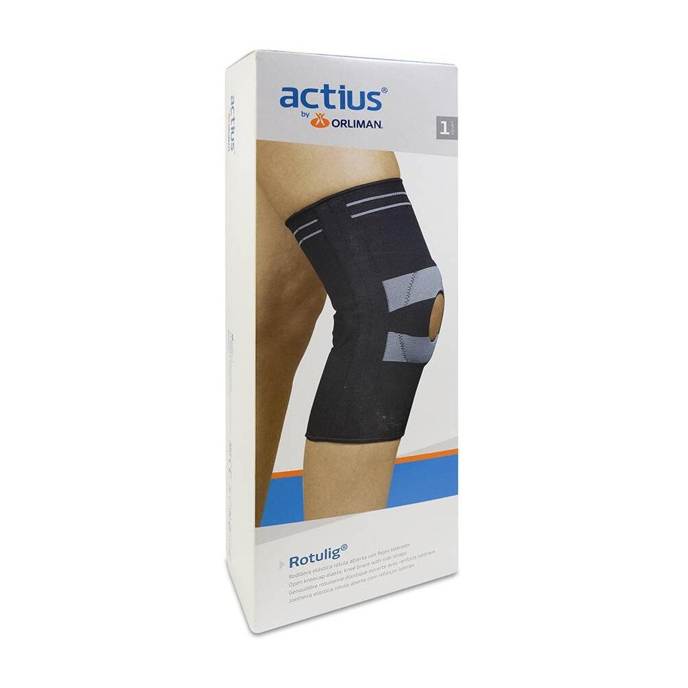 Actius Rodillera Elástica Con Flejes Laterales Rótula Abierta Rotulig Ace807 Talla 3, 1 Unidad