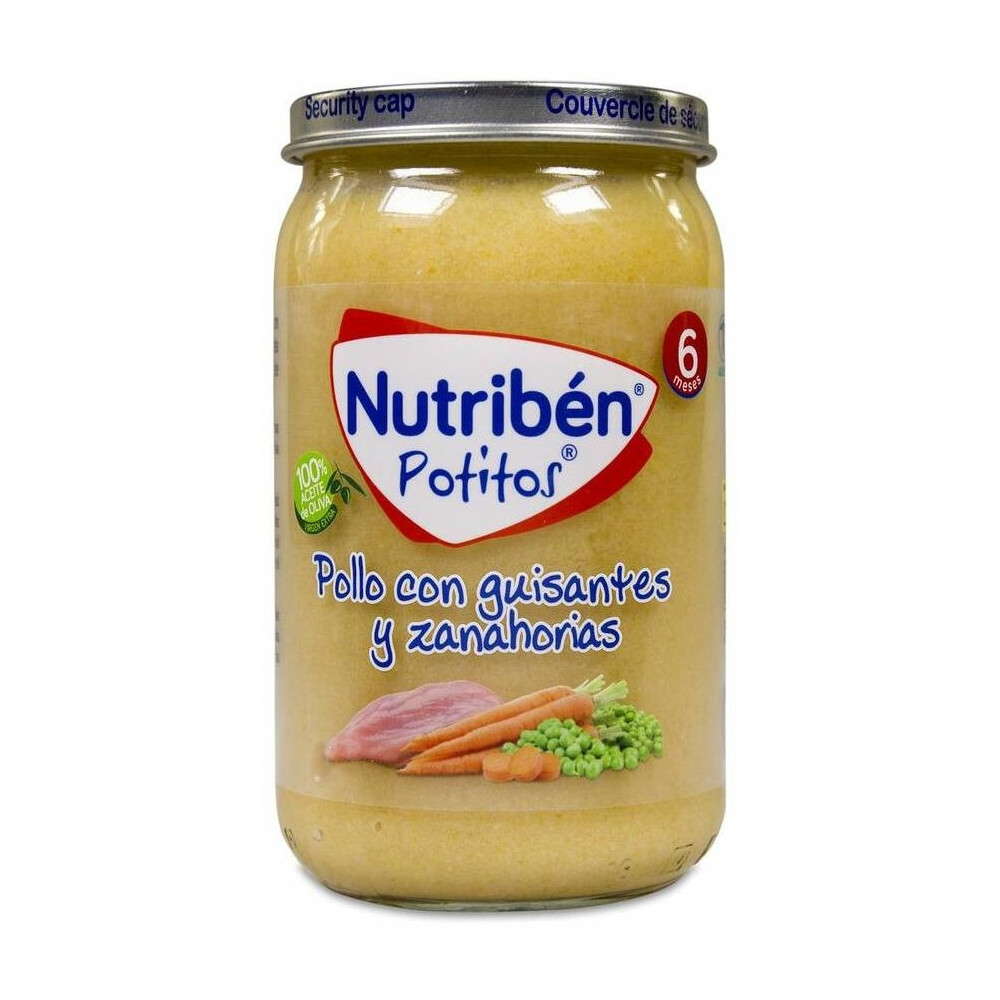 Nutribén Potitos Pollo Con Guisantes Y Zanahorias, 235 G