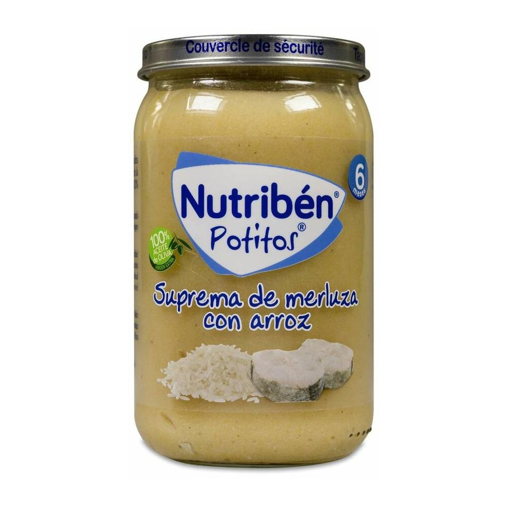 Nutribén Potitos Suprema De Merluza Con Arroz, 235 G