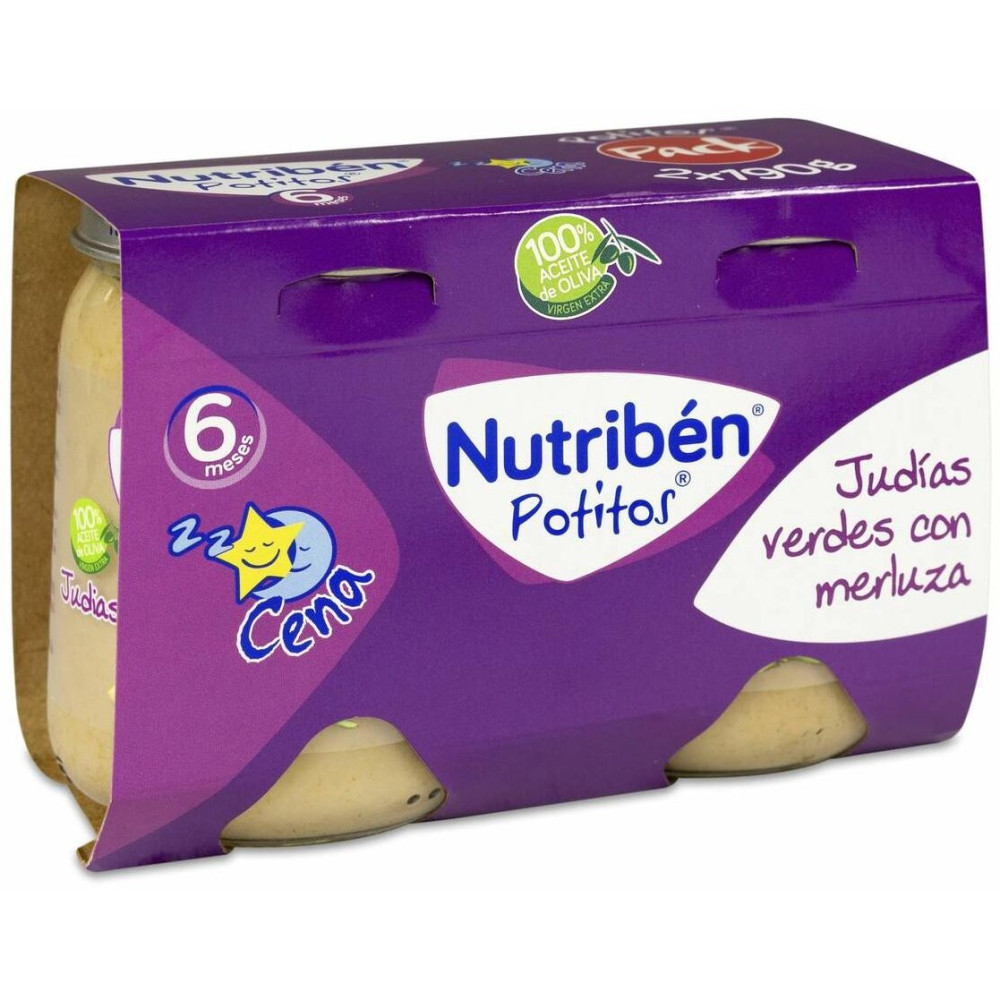 Nutriben Cena Judias Verdes Con Merluza Potito 2 X 190 G