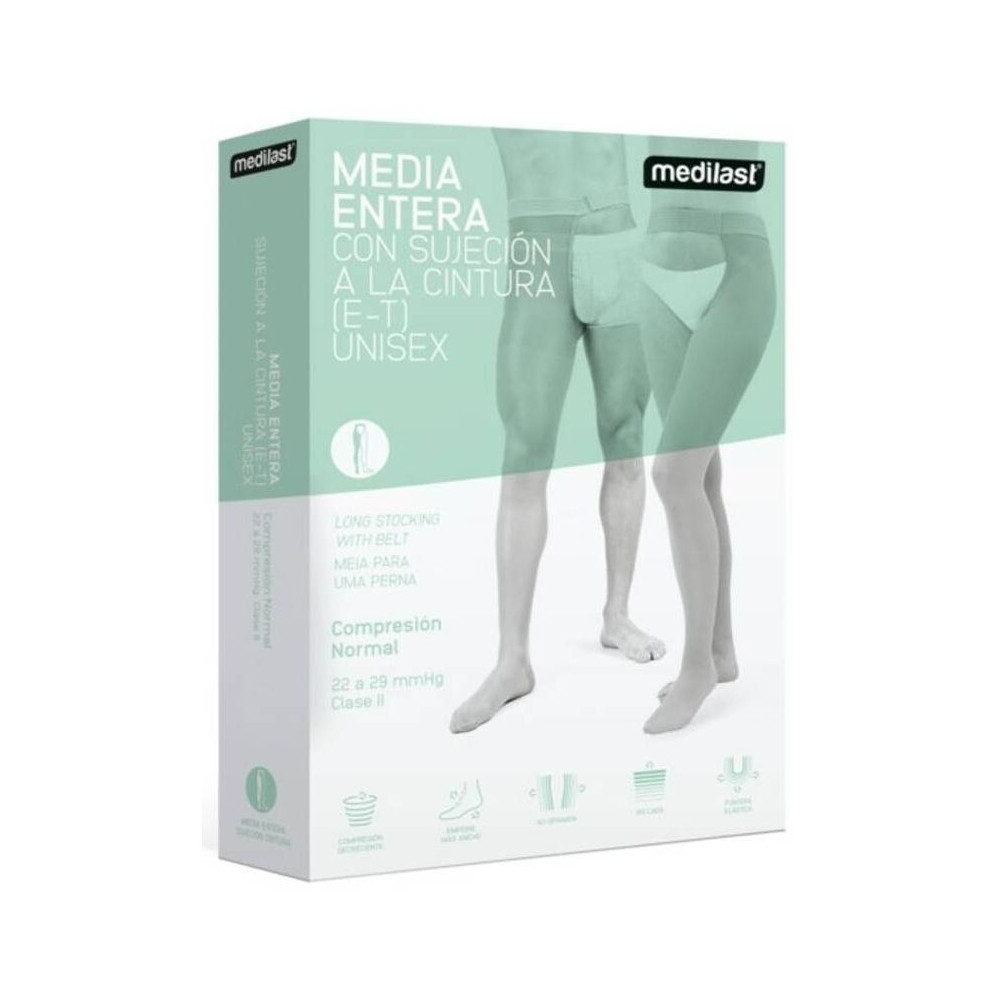 Medilast Media Larga Sujeción Cintura Pierna Izquierda Beige Talla L, 1 Ud